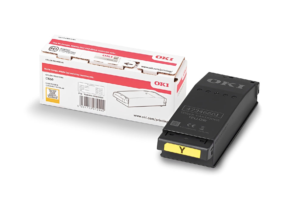 OKI 9006129 Yellow Toner Cartridge  (6,000 pages)