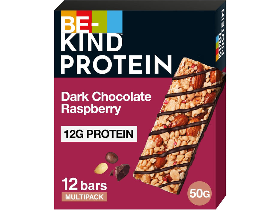 Be Kind Dark Chocolate Raspberry Bar, 50g Pack of 12
