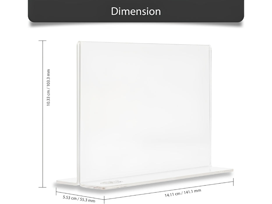 FIS Acrylic Double Sided Holder Stand Horizontal, 140 x 100mm