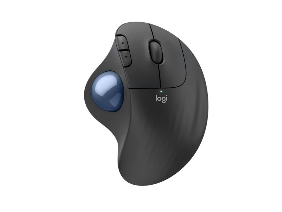 Logitech ERGO M575S Wireless Trackball Mouse, Wireless Ergonomic Mouse With Bluetooth and Encrypted Dongle, Comfortable Thumb Control, Precise and Smooth Tracking, for PC/Mac - Graphite