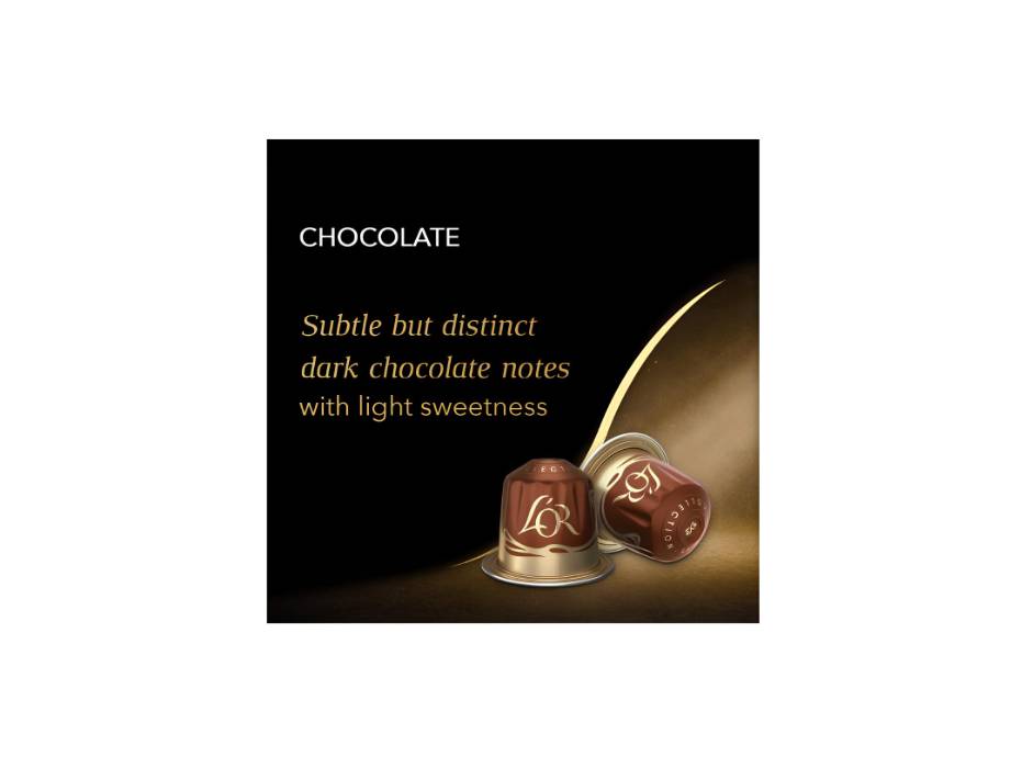 LOR Flavours Collection Chocolate Flavour Espresso Coffee Capsules, 10pcs/pack, 52g
