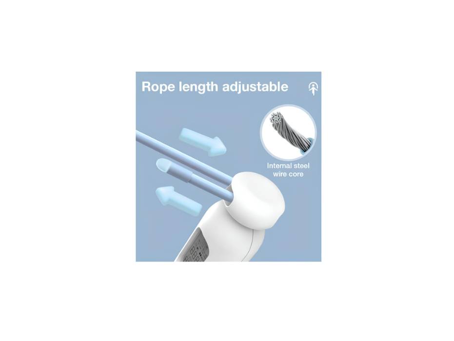 Agnite ER041 Electronic Counting Jump Rope – Perfect for Cardio and Full-Body Workouts | Adjustable 2.8m Length with LCD Screen for Tracking Progress