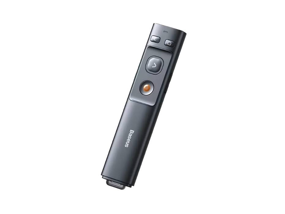 Baseus Orange Dot Red Light Multifunctional Wireless Remote Presenter, Rechargeable, for PC/Mac/Android/iOS (With AI)