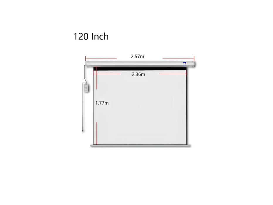 CRONY 120 inch 4:3 Projection Screen, Automatic Lifting Remote Control, HD Wall Hanging Projection Screen