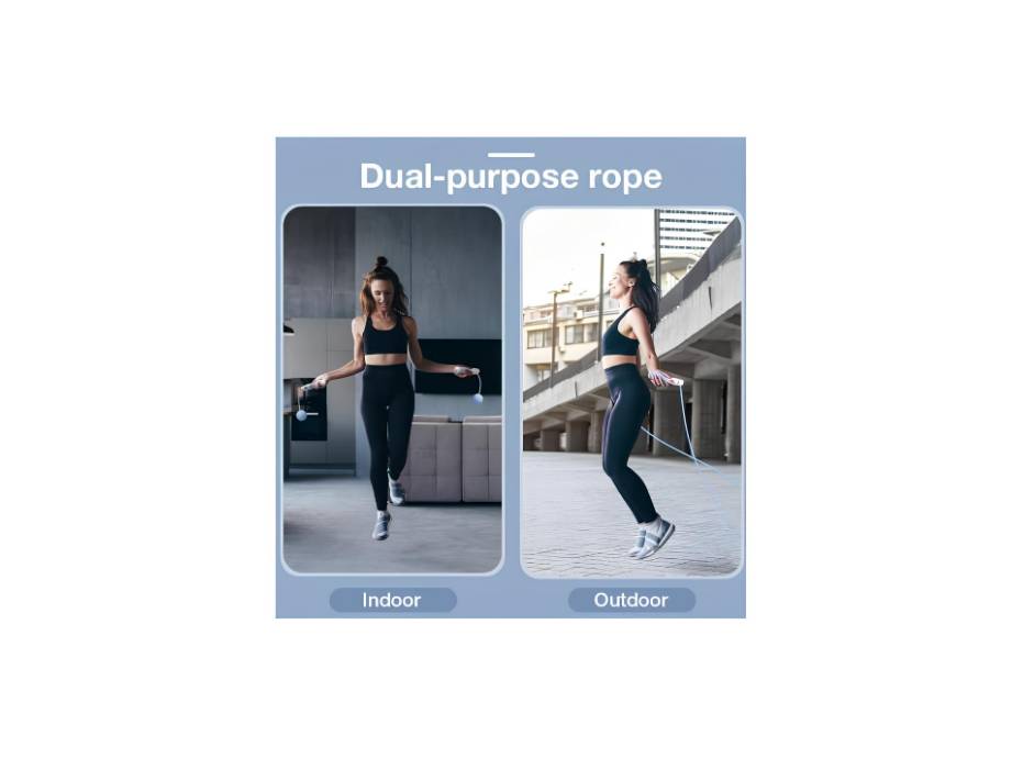 Agnite ER041 Electronic Counting Jump Rope – Perfect for Cardio and Full-Body Workouts | Adjustable 2.8m Length with LCD Screen for Tracking Progress