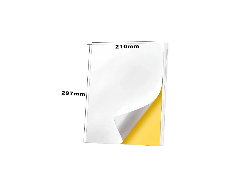 Matte A4 Paper Sticker 297 x210 mm Full Sheet Self Adhesive,100sheets/pkt