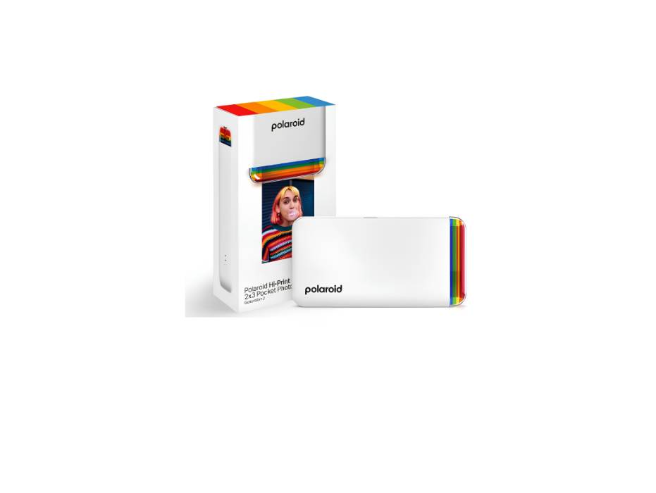 Polaroid Hi-Print - 2nd Generation Bluetooth Connected 2x3 Pocket Photo Dye-Sub Printer - White Printer Only (9128)