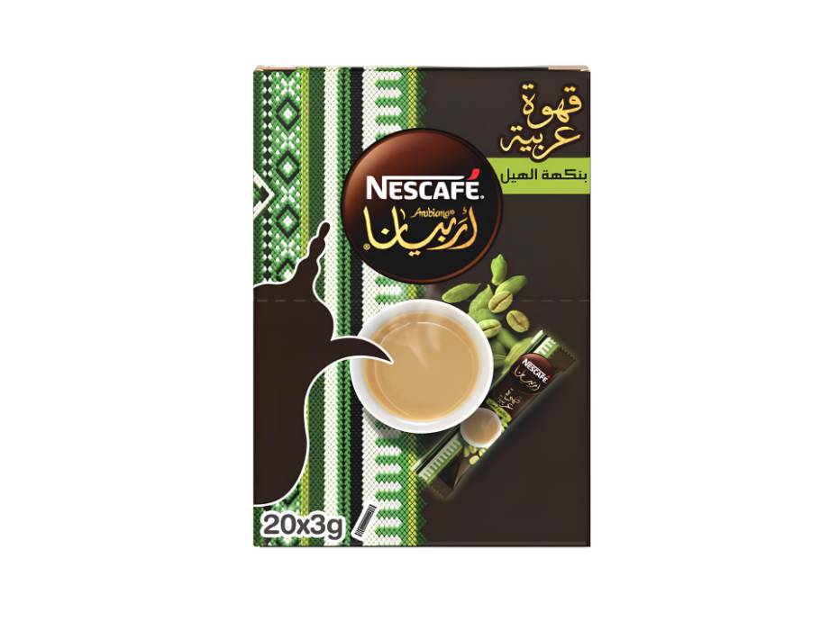 Nescafe Arabiana Instant Coffee with Cardamom 3g, Pack of 20