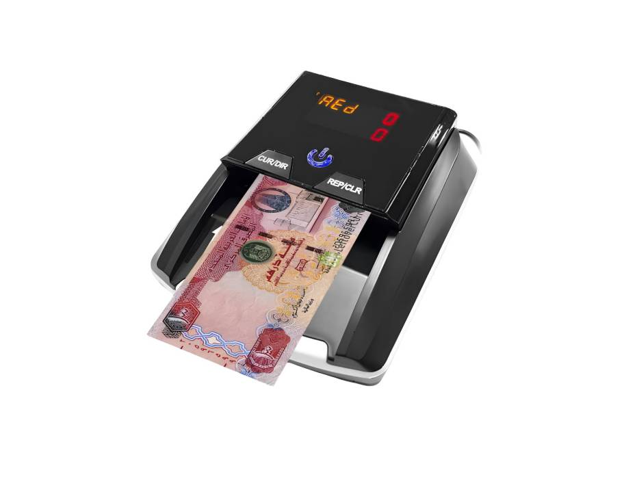 CRONY Money Bill Counter machine - 5-in-1 Compact and Portable High-Speed Cash Counting UV MG IR Paper Quality Currency for SAR AED USD EUR RUB LBP CAD 120PCS /Min, CN-136