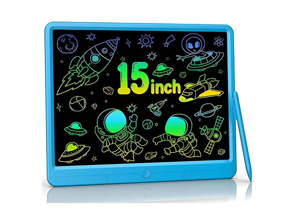 TUGAU LCD Writing Tablet 15 Inch, Colorful Doodle Board Drawing Pad, Magic Drawing Tablet