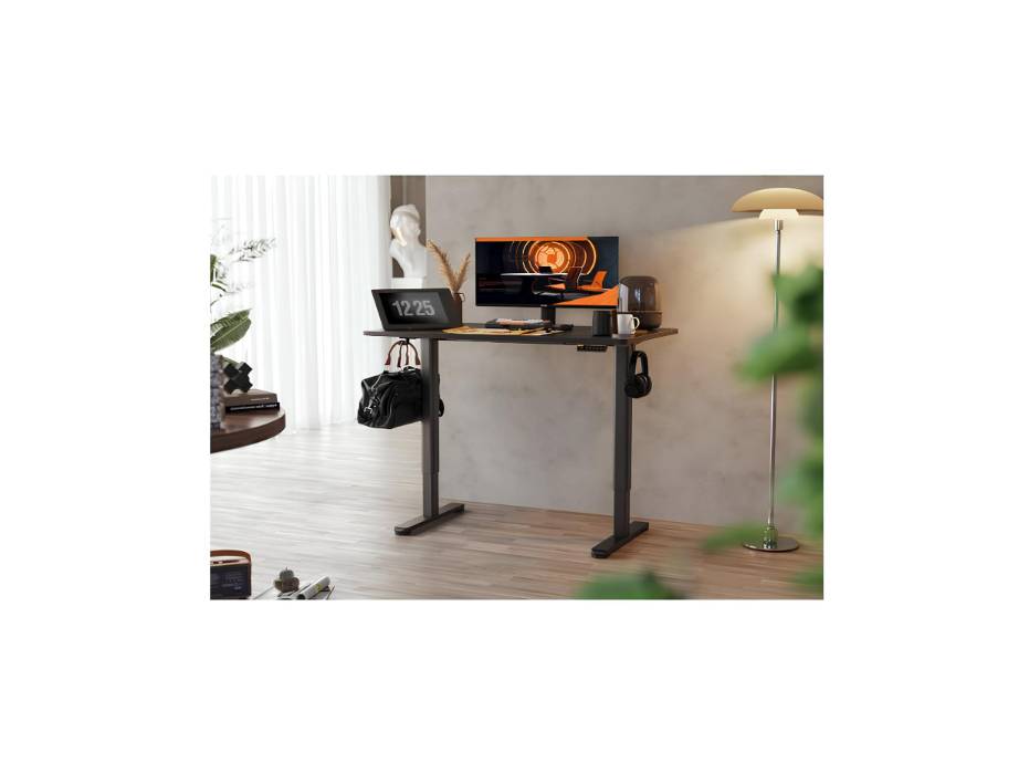 Electric Standing Desk, Adjustable Height Stand up Desk, 40x24 Inches Sit Stand Home Office Desk with Splice Board, Black