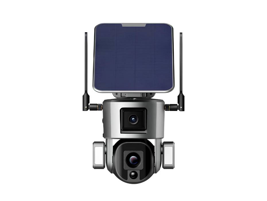 CRONY S5 4G-4K-8MP-10X Solar Dual Linkage Battery, PTZ Dual Camera Wireless Outdoor Surveillance CCTV