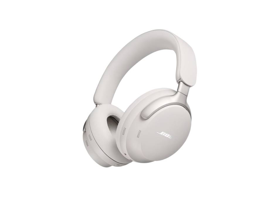 Bose QuietComfort Ultra Wireless Noise Cancelling Headphones with Spatial Audio, Over-the-Ear Headphones with Mic, White