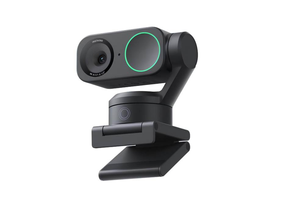 Insta360 Link 2 - PTZ 4K Webcam for PC/Mac, 1/2" Sensor, AI Tracking, HDR, AI Noise-Canceling Mic, Gesture Control for Streaming, Video Calls