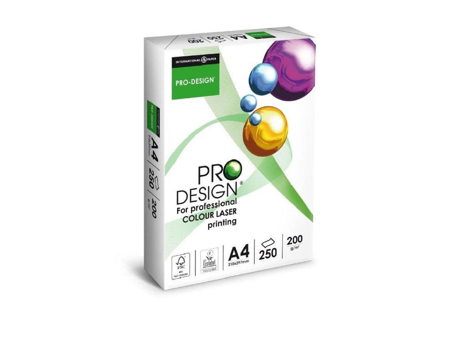 Pro Design Color Laser Copy Paper White A4 Size 200gsm 250Sheets/Ream - Altimus