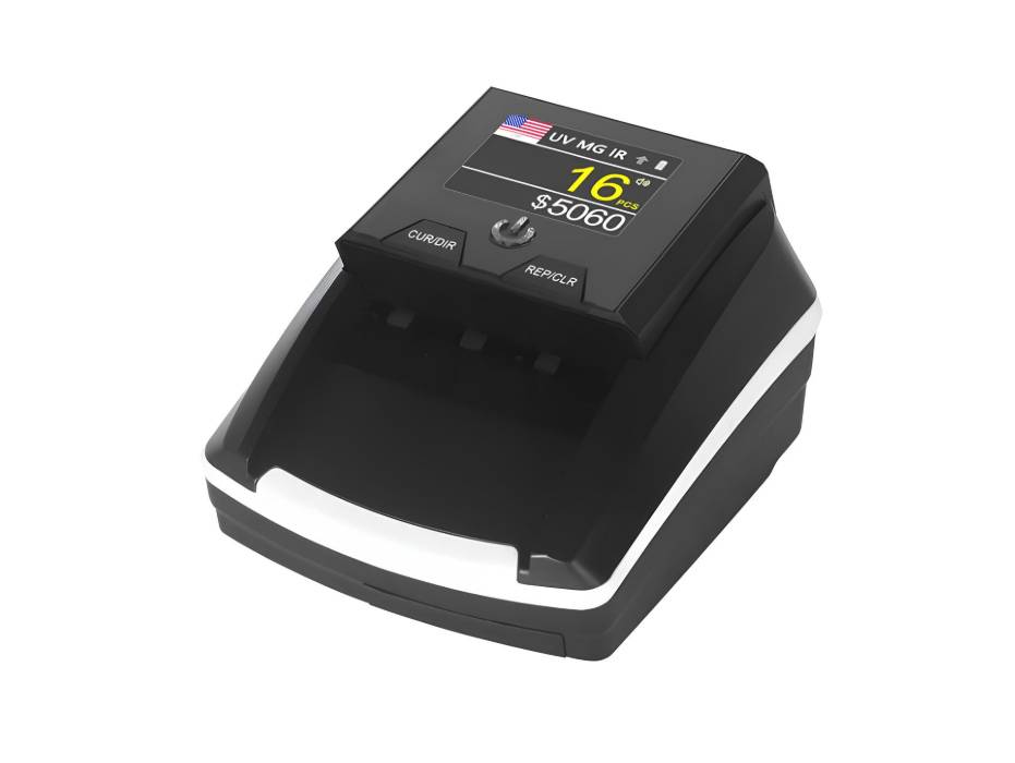 CRONY Money Bill Counter machine - 5-in-1 Compact and Portable High-Speed Cash Counting UV MG IR Paper Quality Currency for SAR AED USD EUR RUB LBP CAD 120PCS /Min, CN-136