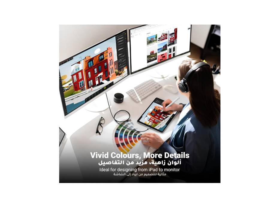 UGREEN USB C to HDMI Cable 2M,USB 3.1 Type C to HDMI 4K 60Hz UHD Adapter - 2M