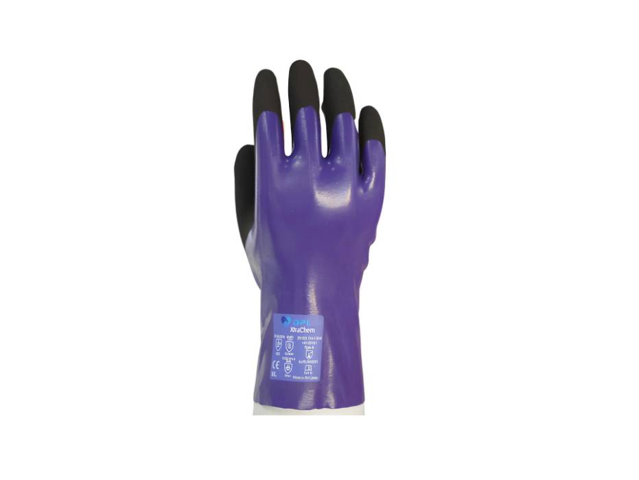 DPL, Xtra Chem 18gge Nylon liner with Nitrile double coating