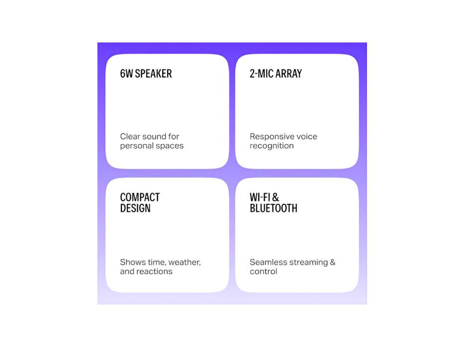 Yango Yasmina Lite | Smart AI Speaker | Full Sound, Bold performance, Stereo Pairing | Speaks English & Arabic | YangoPlay unlimited Movies, Series, Music, Quran | Kids Teacher & Translator | Purple