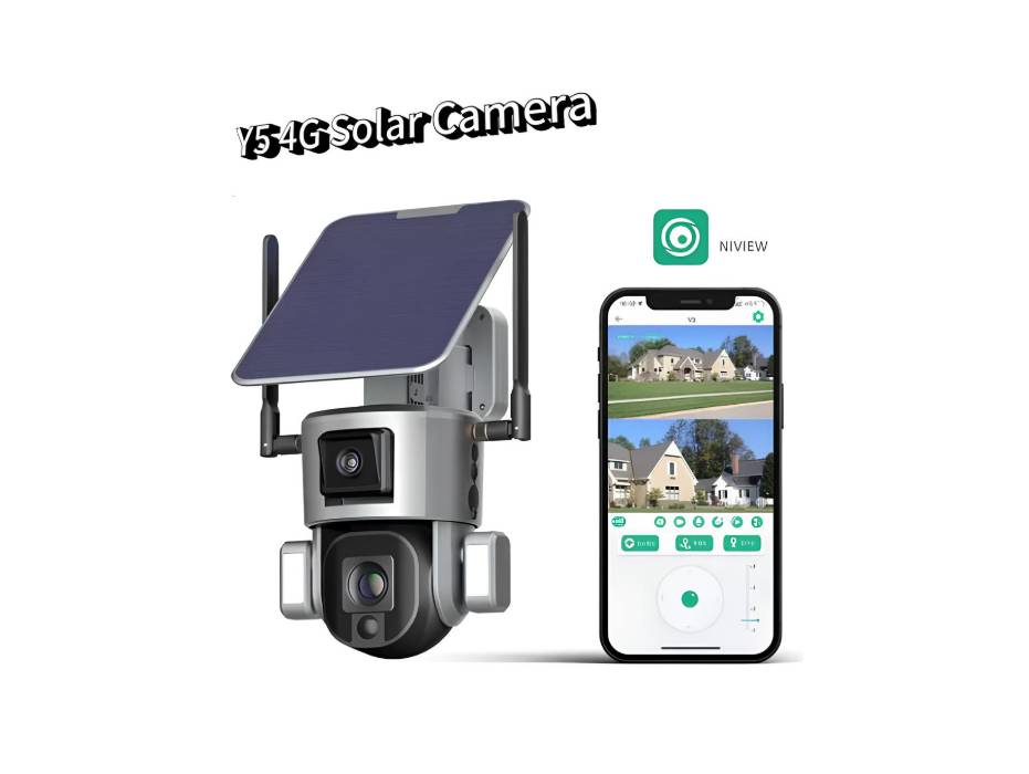 CRONY S5 4G-4K-8MP-10X Solar Dual Linkage Battery, PTZ Dual Camera Wireless Outdoor Surveillance CCTV