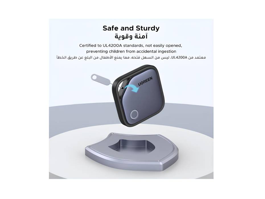 UGREEN FineTrack Smart Finder 1PCS, Apple Find My (iOS only) Smart Tag Replaceable Battery Tracker Locator