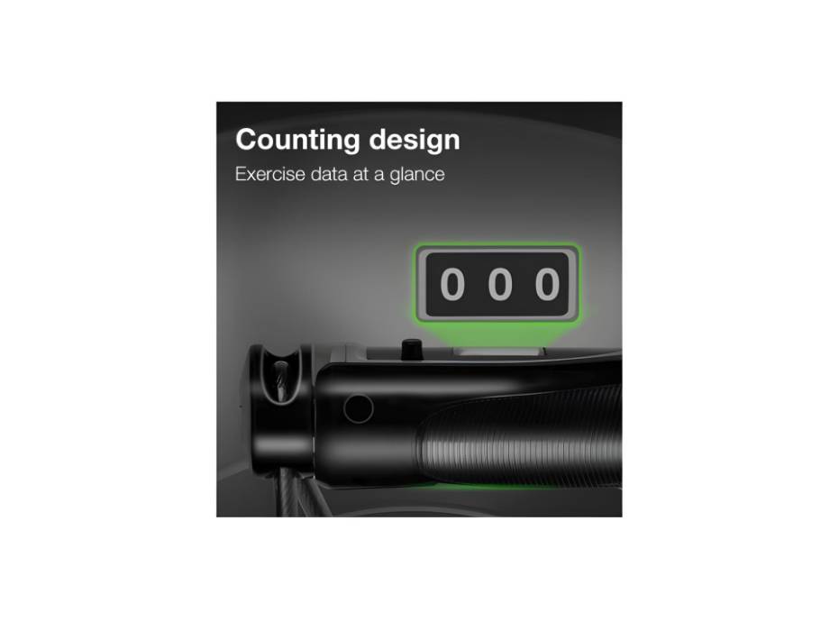 Agnite ER031 Jump Rope with Counter – 2.8M is a fitness tool designed for cardio workouts, endurance training, and improving coordination, Black