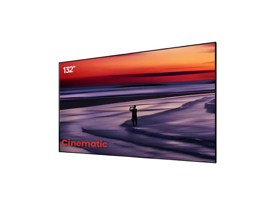 AWOL VISION Ambient Light Rejecting (ALR) Projector Screen for Ultra Short Throw(UST) Projector, 132" Fixed Frame, 95% Ceiling Light Rejecting(CLR), Active 3D