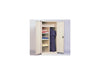 Rexel Full Height Domestic Cupboard Swing Door Shelves With Hanging Rod, RXL110SW (Beige) - Altimus