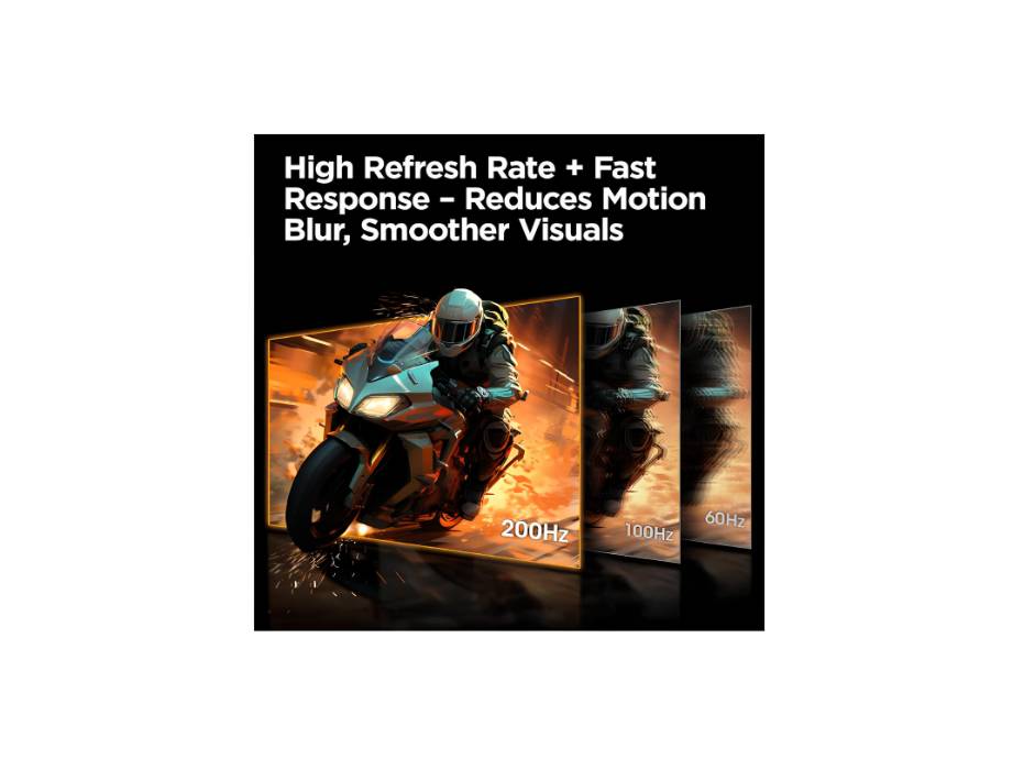 KOORUI Gaming Monitor, 27" 200Hz Fast IPS, FHD HDR400 Display Computer Monitor, 1ms PC Screen, 90% DCI-P3, Adaptive Sync, 75x75 mm VESA Mountable, Tilt Adjustable, HDMI 2.0, DP 1.4