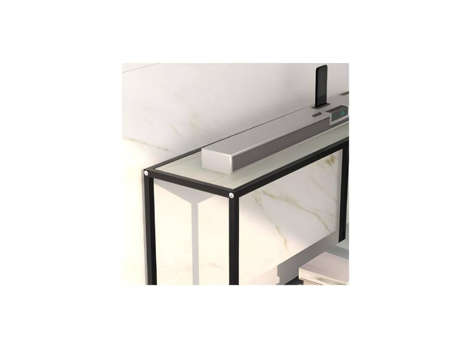 RIGID Console Table with Storage | Slim Modern Side Table | Sturdy Wooden Coffee End Table for Home and office (76H x 106W x 30D CM)