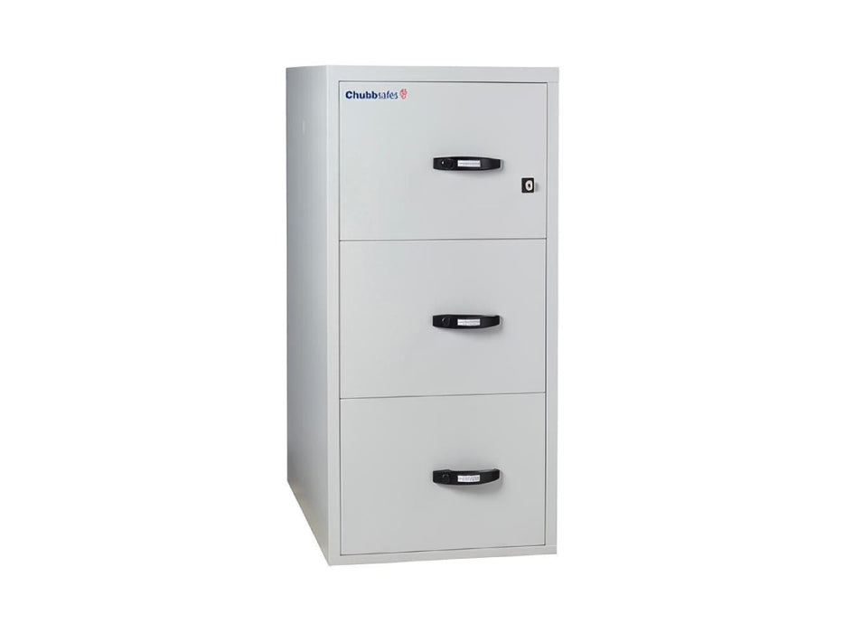 Chubbsafes Fire File Fire Resistant Document Protection Cabinet 31” 3 Drawers with 1 Key Lock