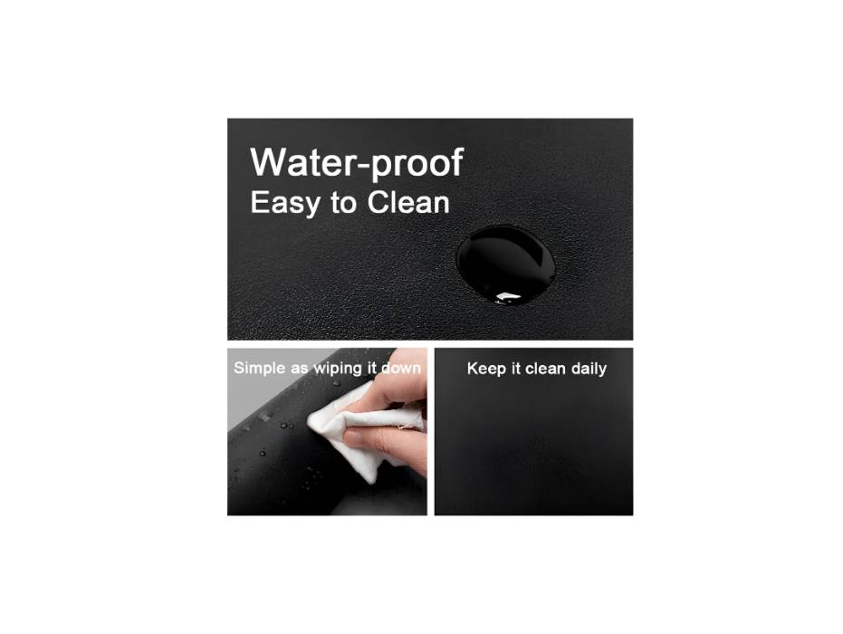 EXCOVIP Non-Slip PU Leather Large Desk Mat for Home and Office, 90cm x 40cm (Black)