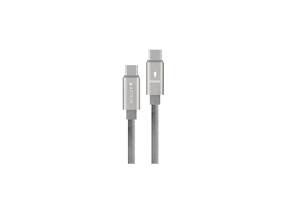 AZTECH HyperCable USB-C to USB-C 240W 2m Titanium