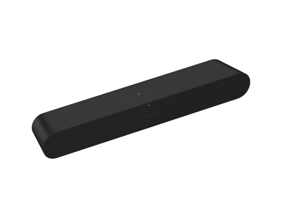 Sonos Ray Soundbar - All-in-one compact and sleek soundbar with Blockbuster sound for movies, gaming and wifi music streaming, compatible with Sonos App and Apple AirPlay, Black