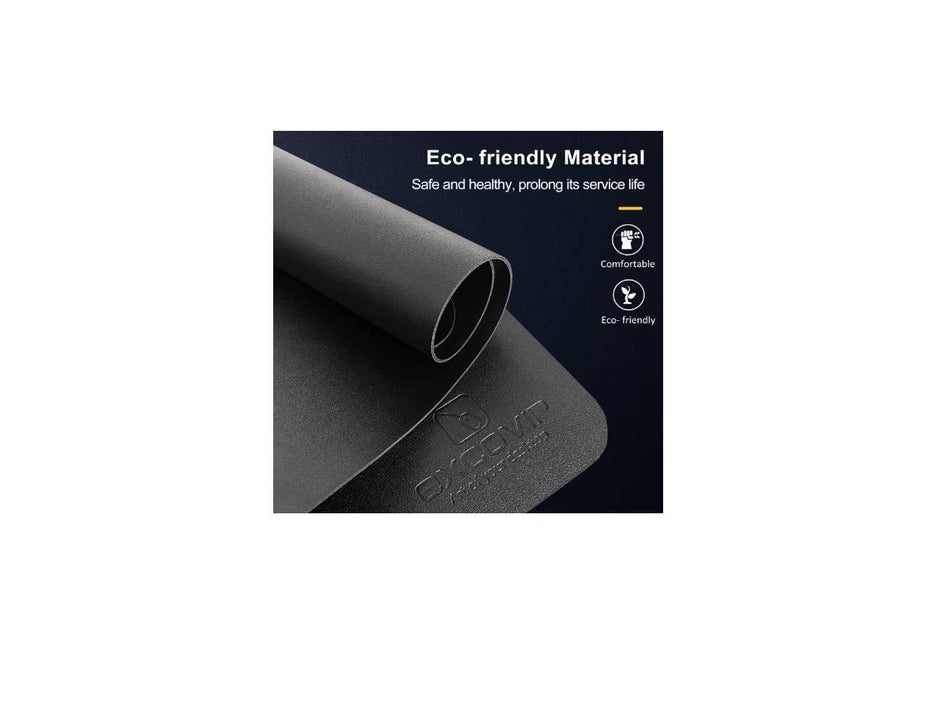 EXCOVIP Double Sided PU Leather Waterproof Desk Pad Protector, for Home and Office, 80cm x 40cm (Black) 3761