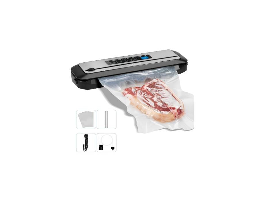 INKBIRD Vacuum Sealer Machine INK-VS01, Automatic Sealing Machine for Food Preservation Storage, with Built-in Cutter & BPA-Free Bags
