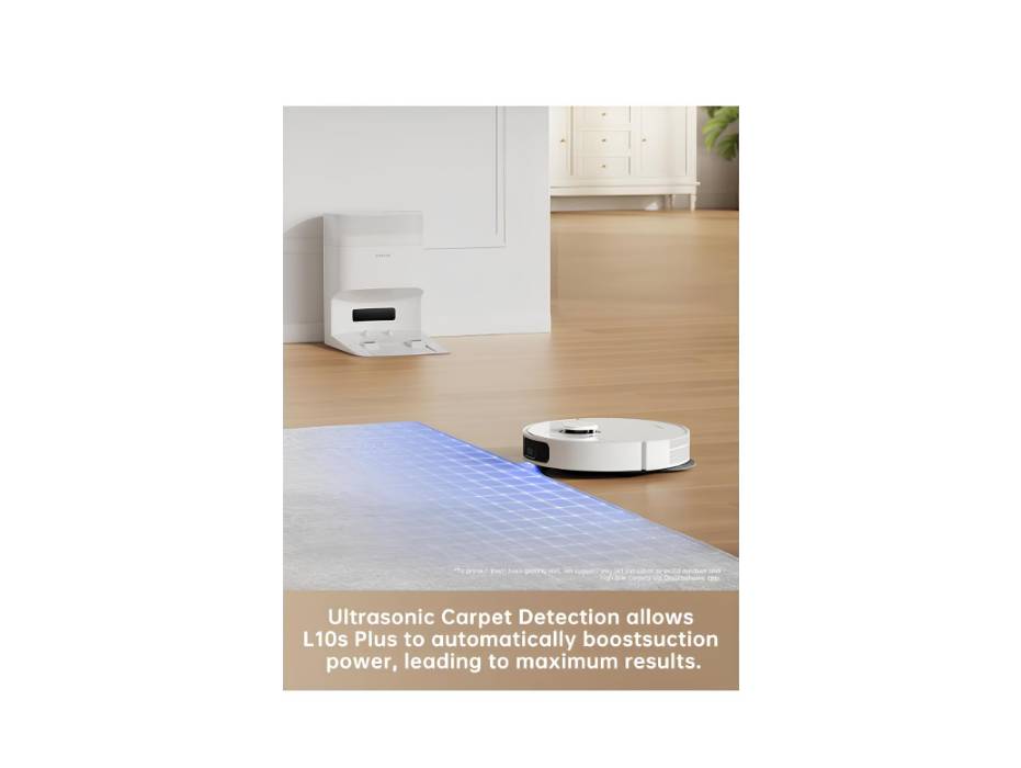 Dreame L10s Plus Robot Vacuum Cleaner, 7000Pa, Vacuum Robot with Dust Collection, Automatic Mop Lifting, Ultrasonic Carpet Detection