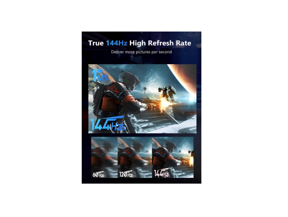 MagicRaven Portable Gaming Monitor, 16.1" 2.5K 144Hz Laptop Monitor, Slim Lightweight Dual USB C HDMI