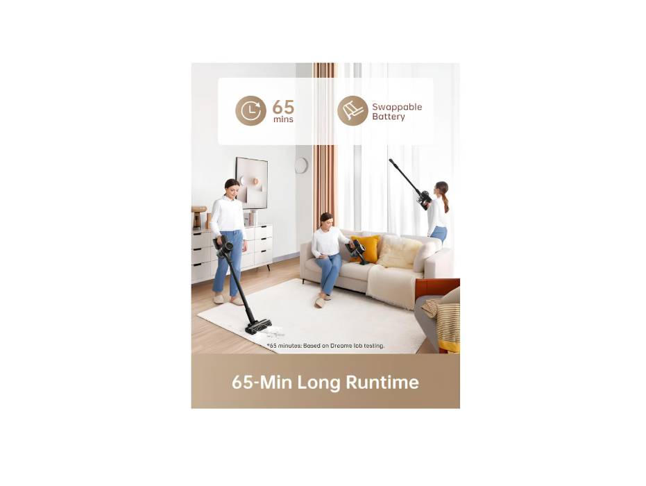 Dreame R10 Pro Cordless Vacuum Cleaner, 65-Min Long Runtime, 150AW Powerful Suction, Lightweight Stick Vacuum for Carpet, Hard Floor