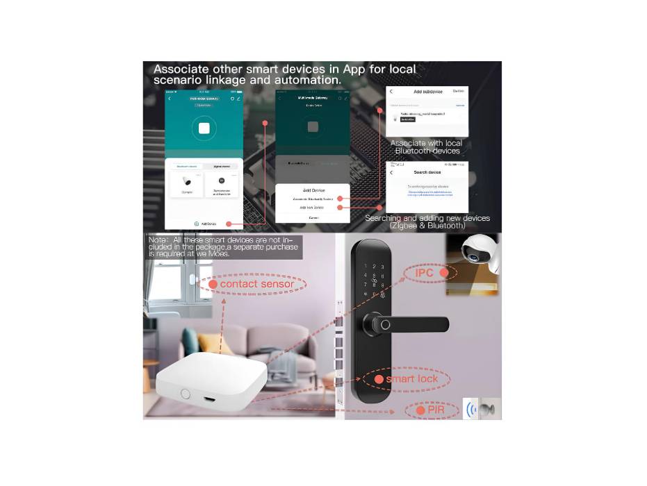 MOES Tuya Smart WiFi USB Gateway, Low Energy 5.0 Bluetooth+ZigBee 3.0 Wireless Hub, Smart Life APP Control Smart Home Wireless Bridge Control Compatible with Alexa Google Home
