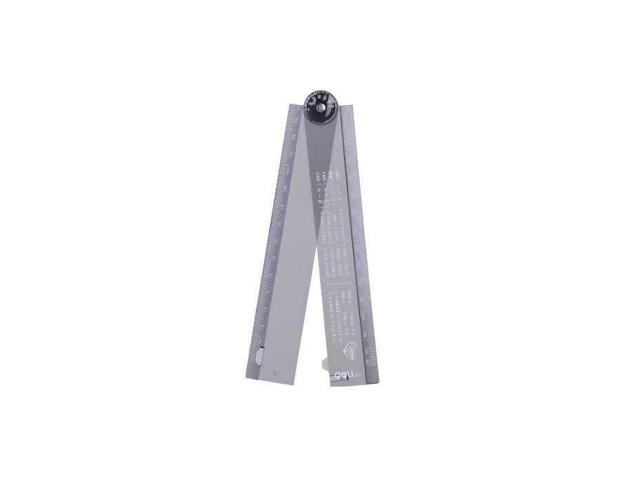 Deli EG01102 Folding Ruler – 15cm (Folded) / 30cm (Opened) – Transparent Black