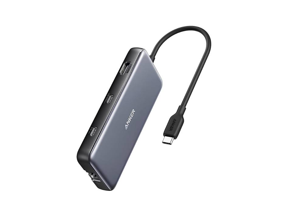 Anker 555 USB-C Hub (8-in-1), with 85W Power Delivery, 4K 60Hz HDMI Port, 10Gbps USB C and 2 A Data Ports, Ethernet microSD SD Card Reader