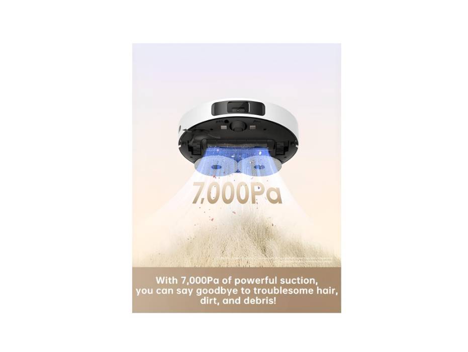 Dreame L10s Plus Robot Vacuum Cleaner, 7000Pa, Vacuum Robot with Dust Collection, Automatic Mop Lifting, Ultrasonic Carpet Detection