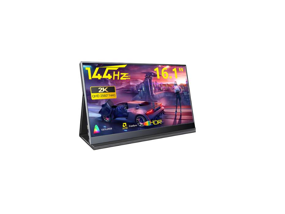 MagicRaven Portable Gaming Monitor, 16.1" 2.5K 144Hz Laptop Monitor, Slim Lightweight Dual USB C HDMI