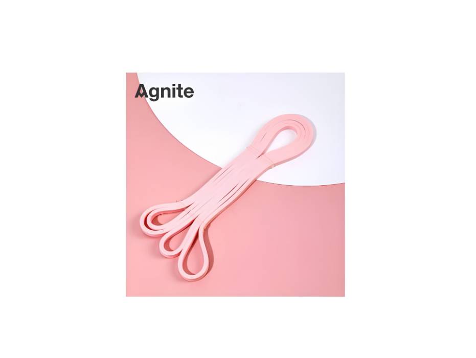 Agnite ER251-PK 15-Pound Elastic Resistance Band (2080x4.5x6.4mm, Pink) – Boost Strength & Flexibility with Premium Resistance