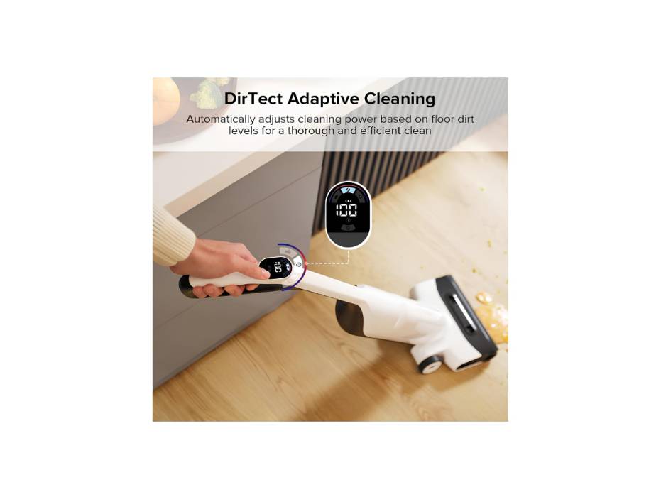 Roborock Flexi Lite Wet Dry Vacuum Cleaner Cordless, Lightweight Vacuum Mop with 17000 Pa Suction and Self-Cleaning