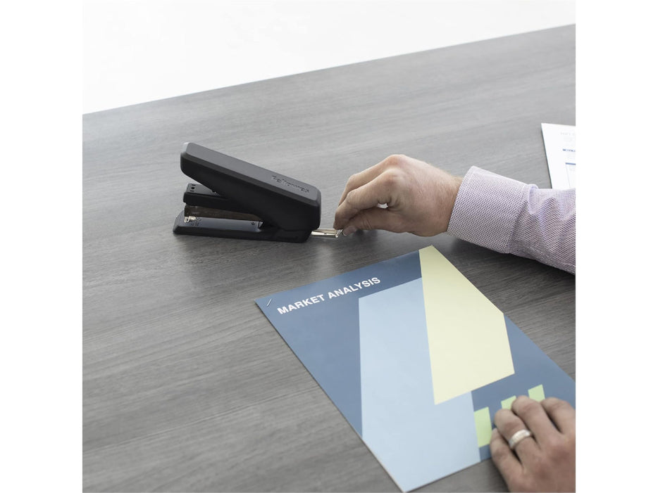 Fellowes LX850 EasyPress Staple with Antibacterial Microban Technology, 25 Sheet Capacity, Black