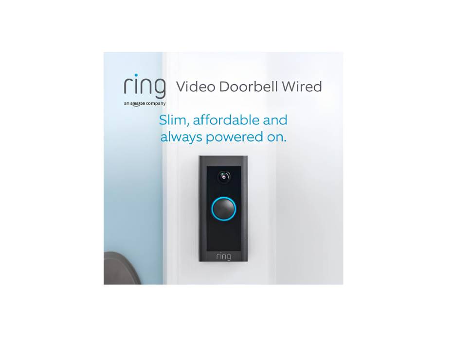 Ring Video Doorbell Wired + Chime, HD Video, Advanced Motion Detection, Hardwired Installation