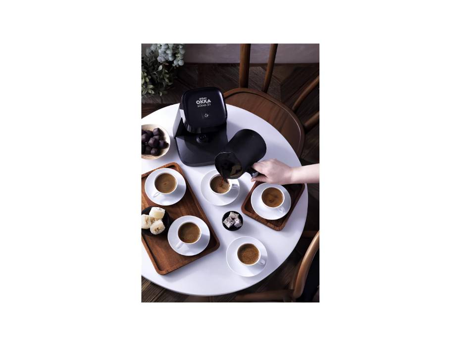 Arzum Okka Jet Automatic Turkish Coffee Machine, 400 W, (Black/Chrome)