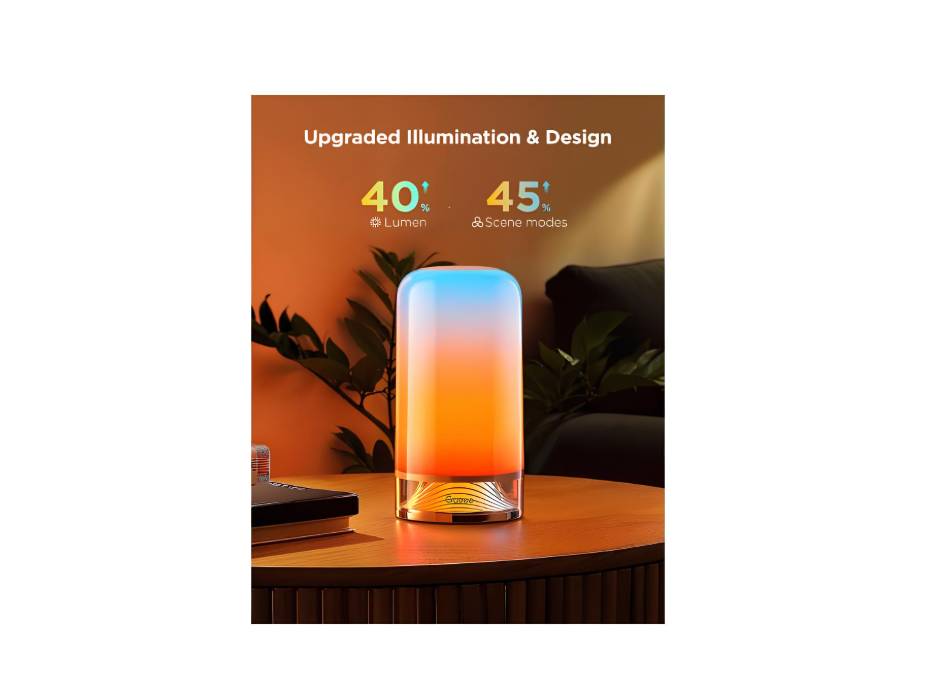 Govee Bedside Touch Table Lamp, Night Light Kids LED RGBICWW Works with Matter and Alexa, with Music Sync and 64 Scene Modes, Nightstand Light for Bedroom Decor